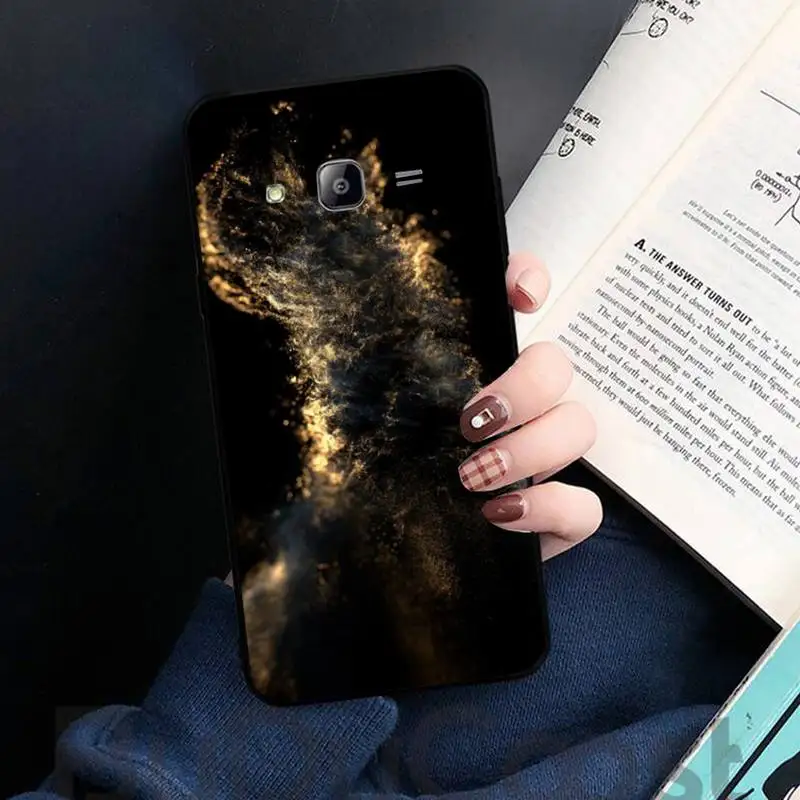 

LUXURT Black art gold marble Phone Case For Samsung galaxy S 7 8 9 10 20 edge A 6 10 20 30 50 51 52 70 note plus