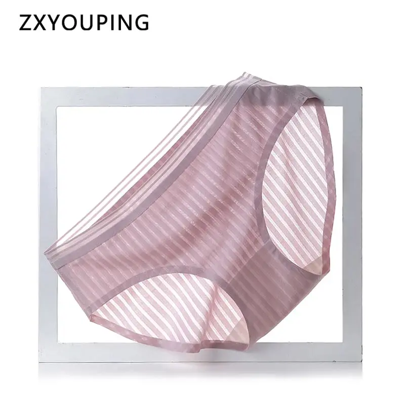 Женские ультратонкие бесшовные трусики из шелковой ткани со стеклом прозрачное