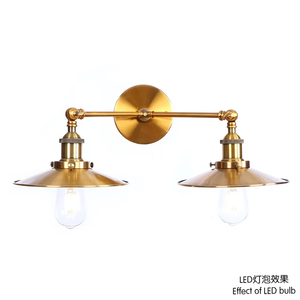 Лофт Настенный светильник металлический внутренний ing E27 E26 настенный два