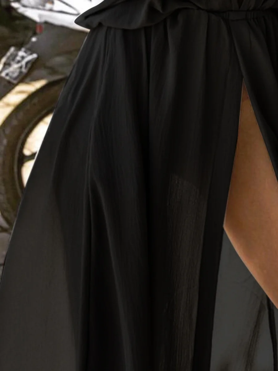 Летние Для женщин платья сексуальный глубокий v-образный вырез с рукавом средней