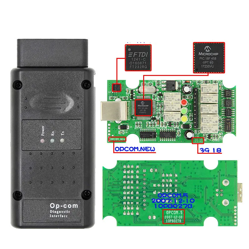 Высокое качество прошивка OP-Com V1.95 программное обеспечение 2014 V Can OBD2 |