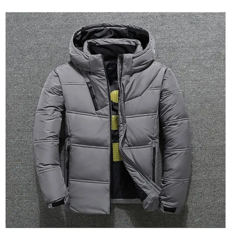 

Winter Down Parkas Mens Quality Thermal Thick Parka Male Warm Outwear Fashion White Duck Down Jacket Men Coats