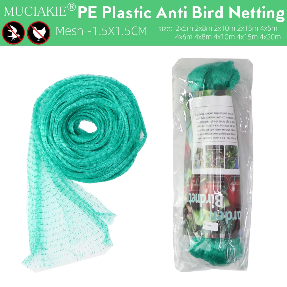 

Gardens Anti Bird Netting Stretch Fencing Durable Green Woven Mesh Stops Birds Deer Animals Protect Vegetable Plants Fruit Trees