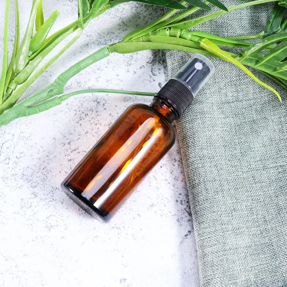 

12pcs 50ml Portable Dispensers Bottle Liquid Bottle Brown Empty Spray Bottle Refillable Mist Atomizer Bottles for Travel