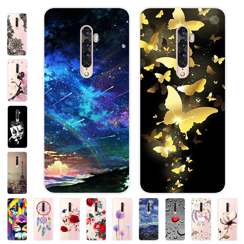 Мультяшный чехол для OPPO Reno2 Мягкая силиконовая задняя крышка телефона F Reno 2 2F |