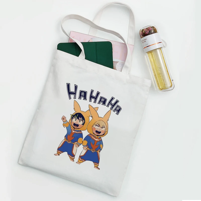 

Printing Anime My Hero Academia Female Cotton Cloth Handbag Shopper Bag Tote Harajuku Kawaii Shoulder Bags Kpop Women Canvas Bag