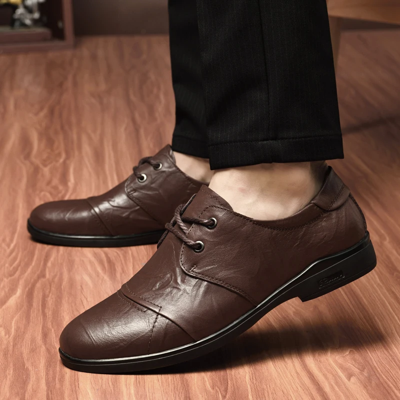 Мужские повседневные туфли броги для вождения дышащие оксфорды модная брендовая