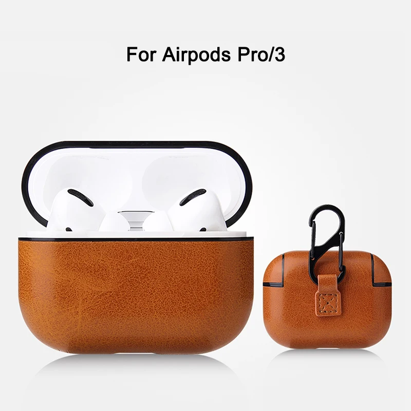 Отличный кожаный чехол для Apple Airpods Pro correa 3 2 1 противоударный Air pods защитный