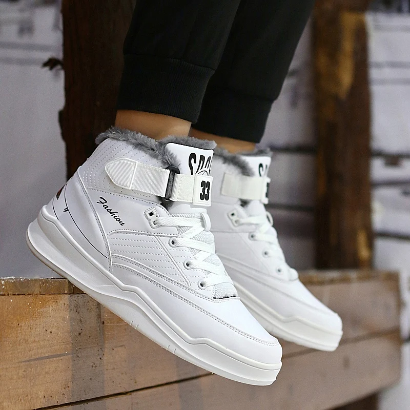 Мужская повседневная обувь женская зимняя хлопковая с высоким берцем маленькие