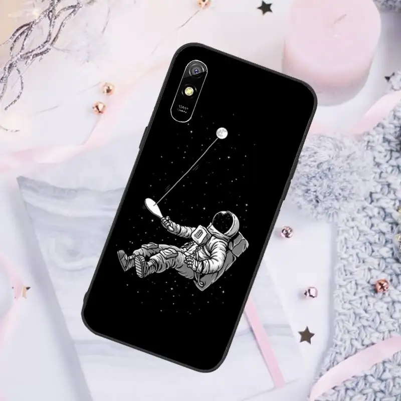 

Astronaut Black Case Phone Case For Xiaomi Redmi note 7 8 9 pro 8T 9A 9S Mi Note 10 Lite pro