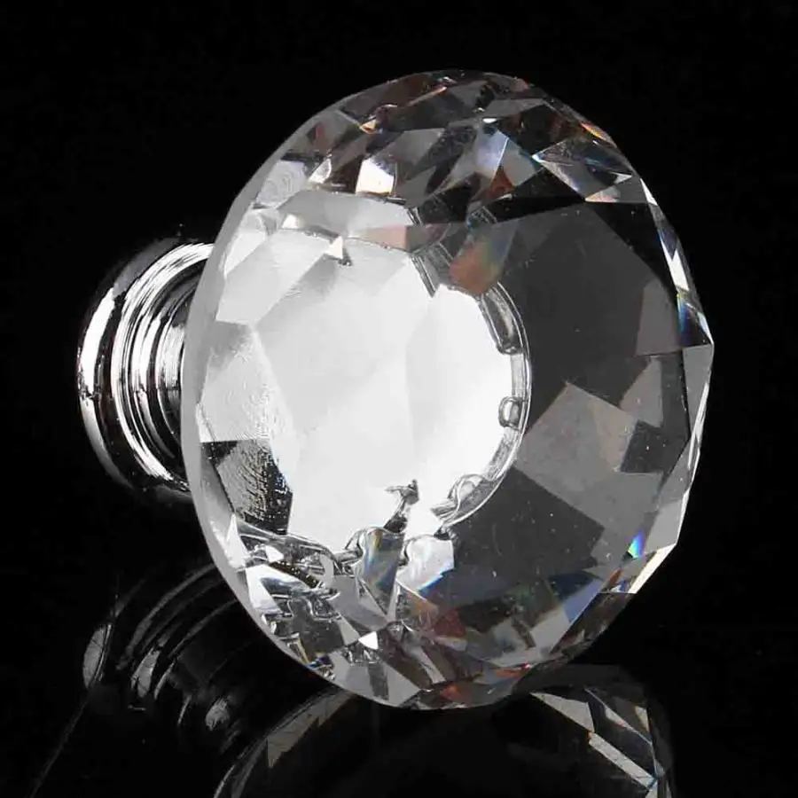 10 шт./компл. ручки для дверного шкафа круглые из хрустального стекла Ручки на