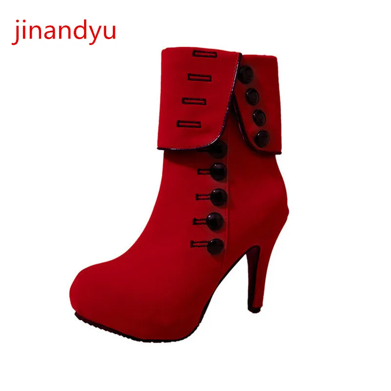 

Women Shoes High Heels Ankle for Women Fashion Autumn Winter Red Black Heels Woman Ankl Boot High Heels Dance Shoes Plattforms