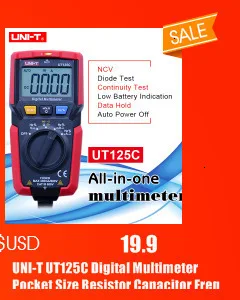 UNI-T UT120A/B/C карманный размер тип Цифровые мультиметры 4000 счетчик дисплей Автоматический диапазон непрерывности зуммер DC измерители напряжения тестеры