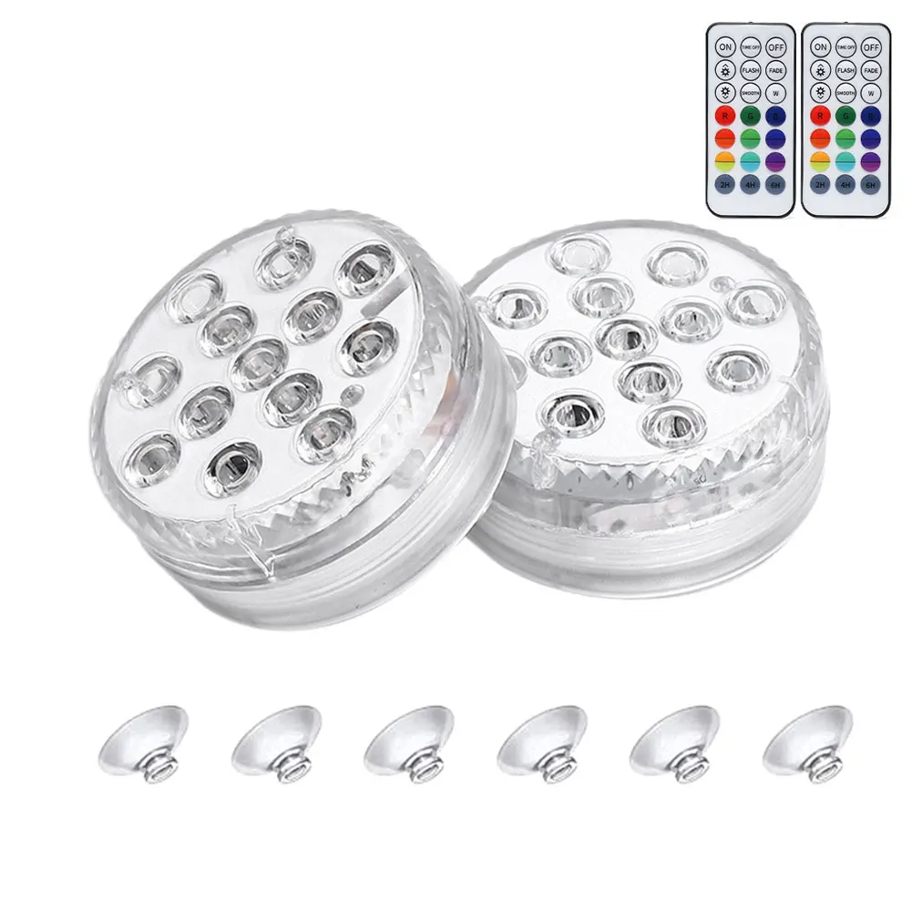 

ПОГРУЖНОЙ водонепроницаемый подводный светильник с дистанционным управлением, 2 шт.