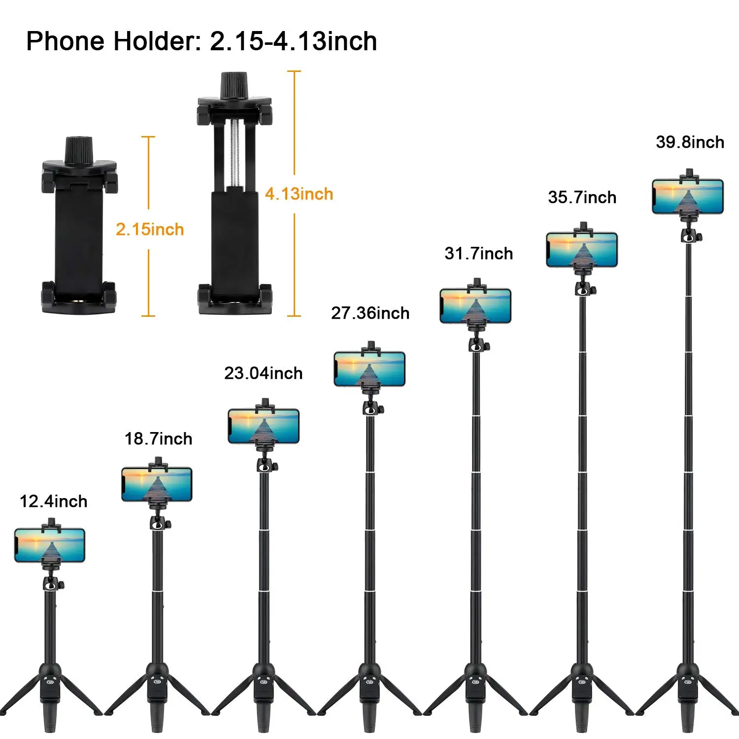 40-inch Selfie Stick Tripod Extendable Stand with Wireless Remote Compatible iPhone Xs Max/X/8/Samsung | Электроника
