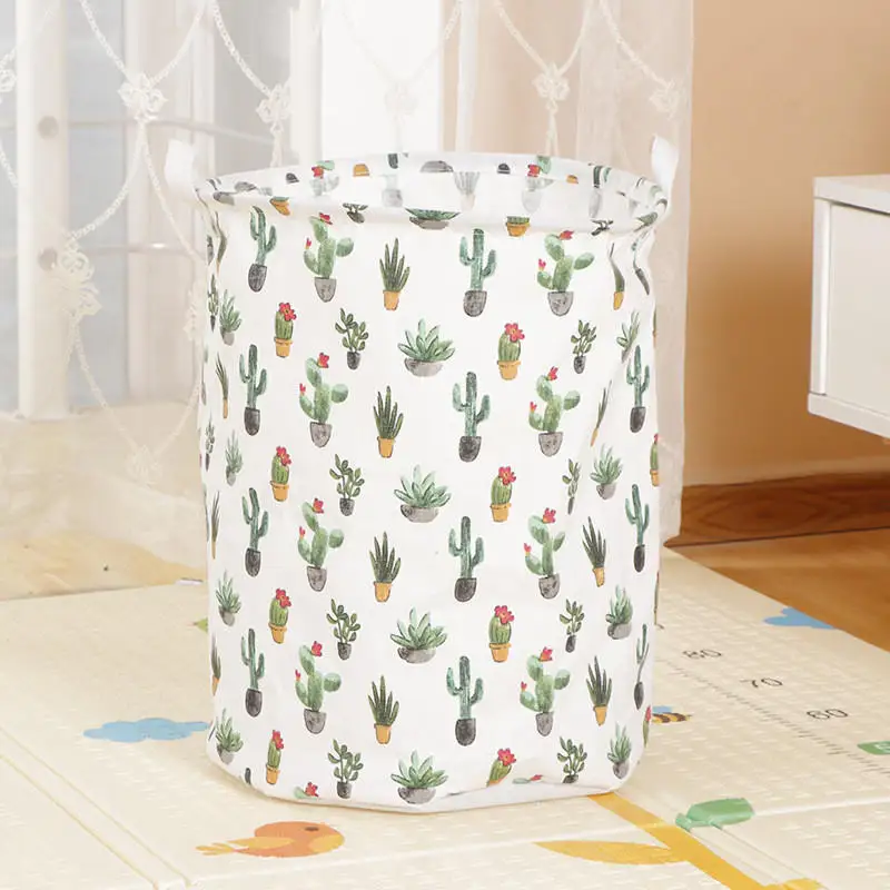 Small cactus MICCK новая складная корзина ящик для хранения белья большая корзина складная Одежда Игрушка держатель ведро Органайзер коробка большая емкость - Цвет: Small cactus