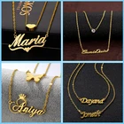 Женское Двухслойное ожерелье из нержавеющей стали с золотыми буквами