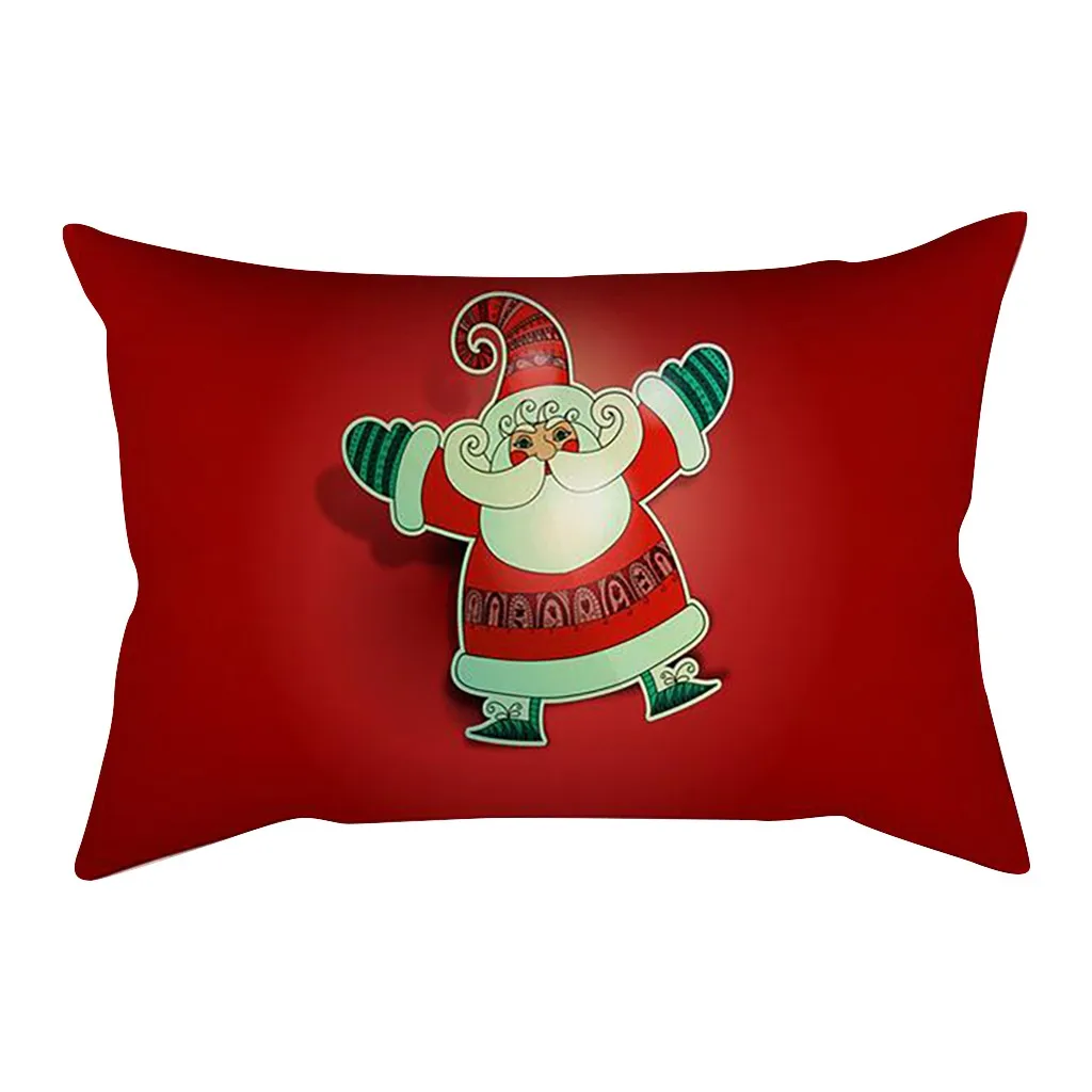 

Free shipping Linen pillowcase zipper pillowcases pillow case for healthy standard queen king Merry Christmas Home Decoration #7