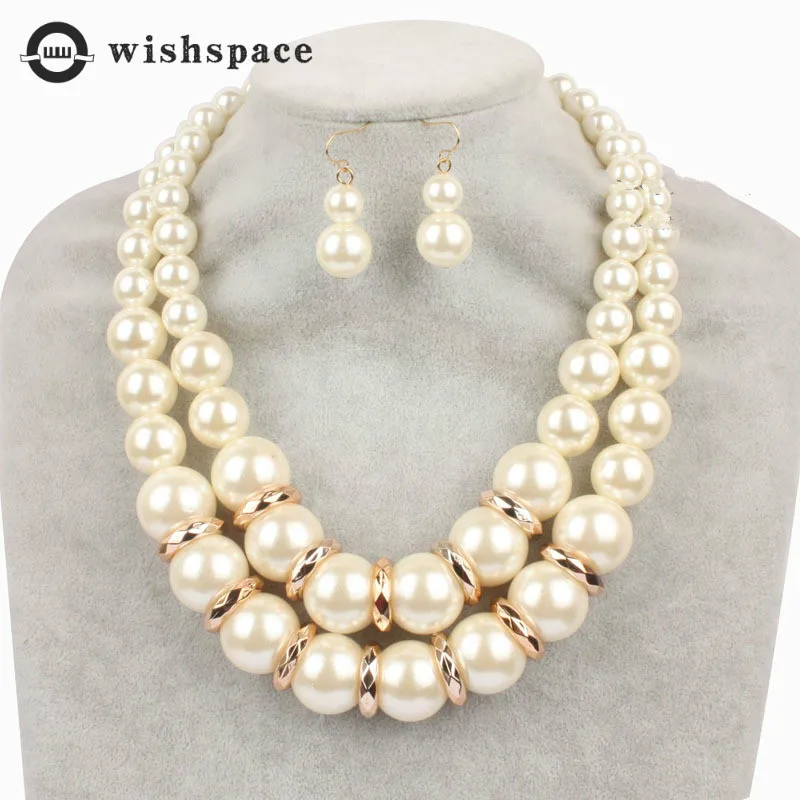 

Fashion luxury atmosphere exaggerated multilayer pearl necklace fashion accessories sweater chain