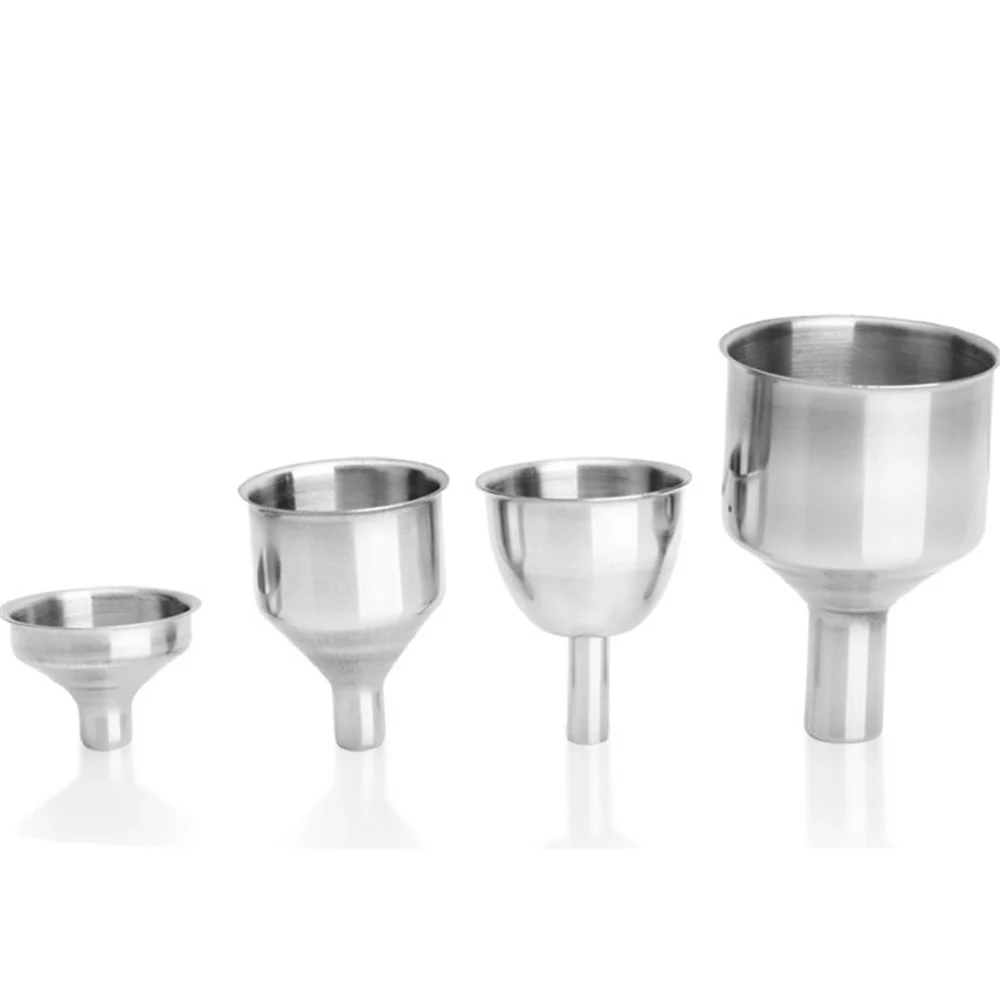 2pcs /lot Mini Stainless Steel Funnel For All Kinds Of Hip Flasks Filling Cooking Lab Home Kitchen Supplies 3.3x2.5x0.8cm | Канцтовары