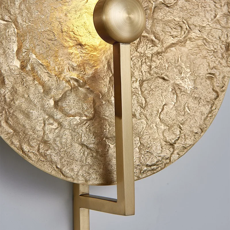 

New Design TV Background Wall Sconce White glass Copper Home Wall lamp Aisle Stair Wall light Art Decoration Loft Lighting