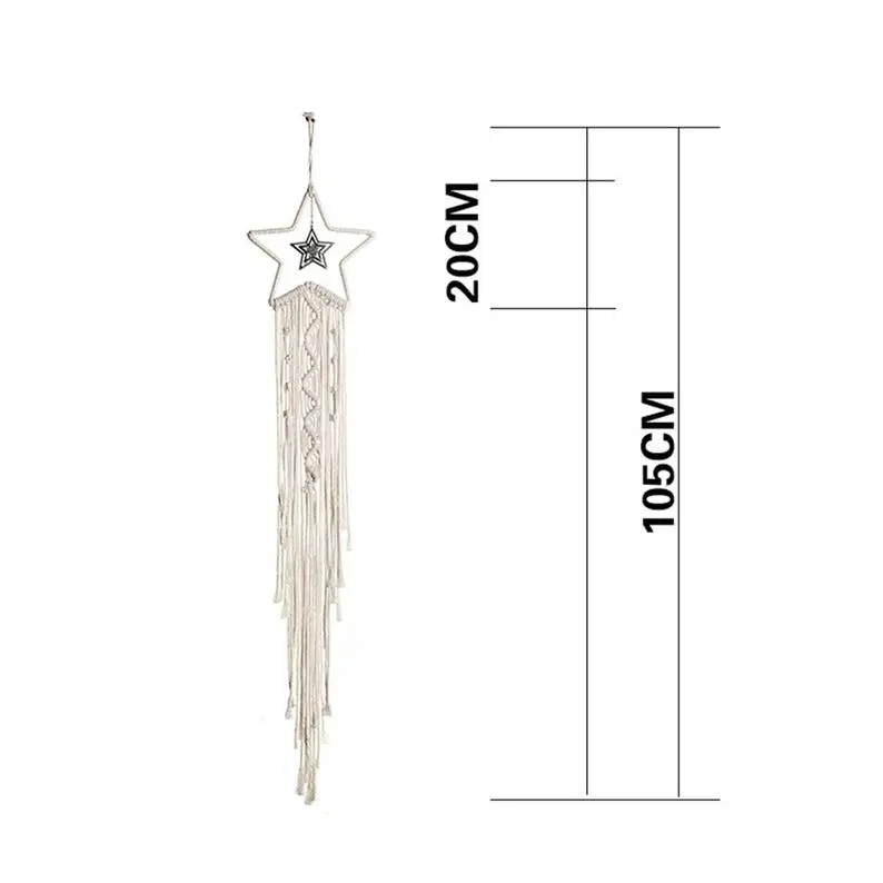 

Bohemia Macrame Star Wall Hanging, Hand-woven Dream Catcher, Macrame Tapestry Wall Art, Living Room Decor, Wedding/birthday Gift