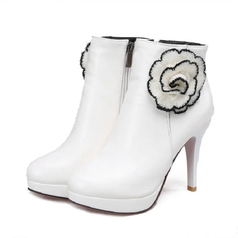 Оригинальные Модные женские зимние ботинки пикантные ботильоны с круглым носком