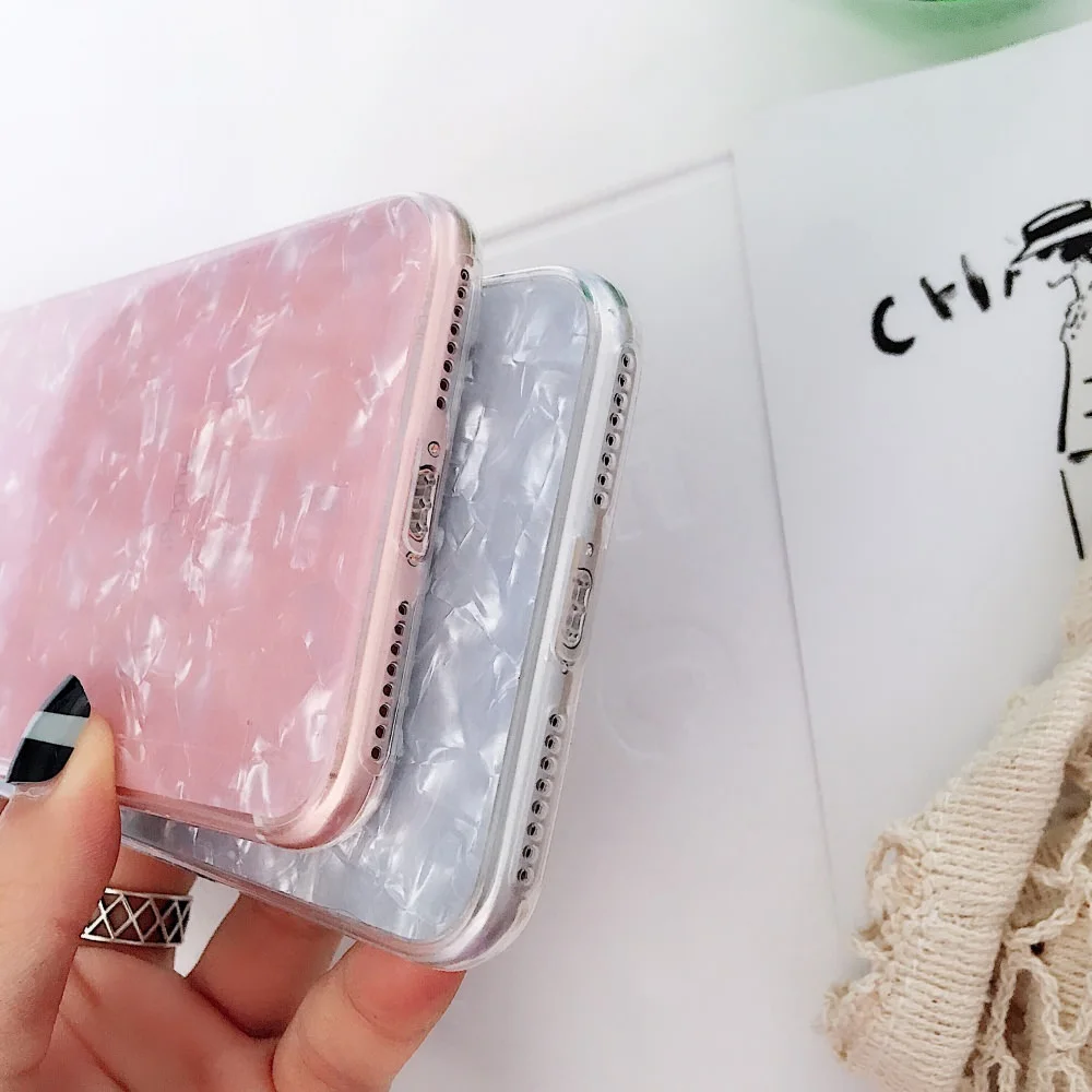 L-FADUNT Shell Pattern Case For Samsung A6 Plus 2018 Stylish Cute Phone Bumper S7 edge S8 S9 Shockproof Durable Cover |