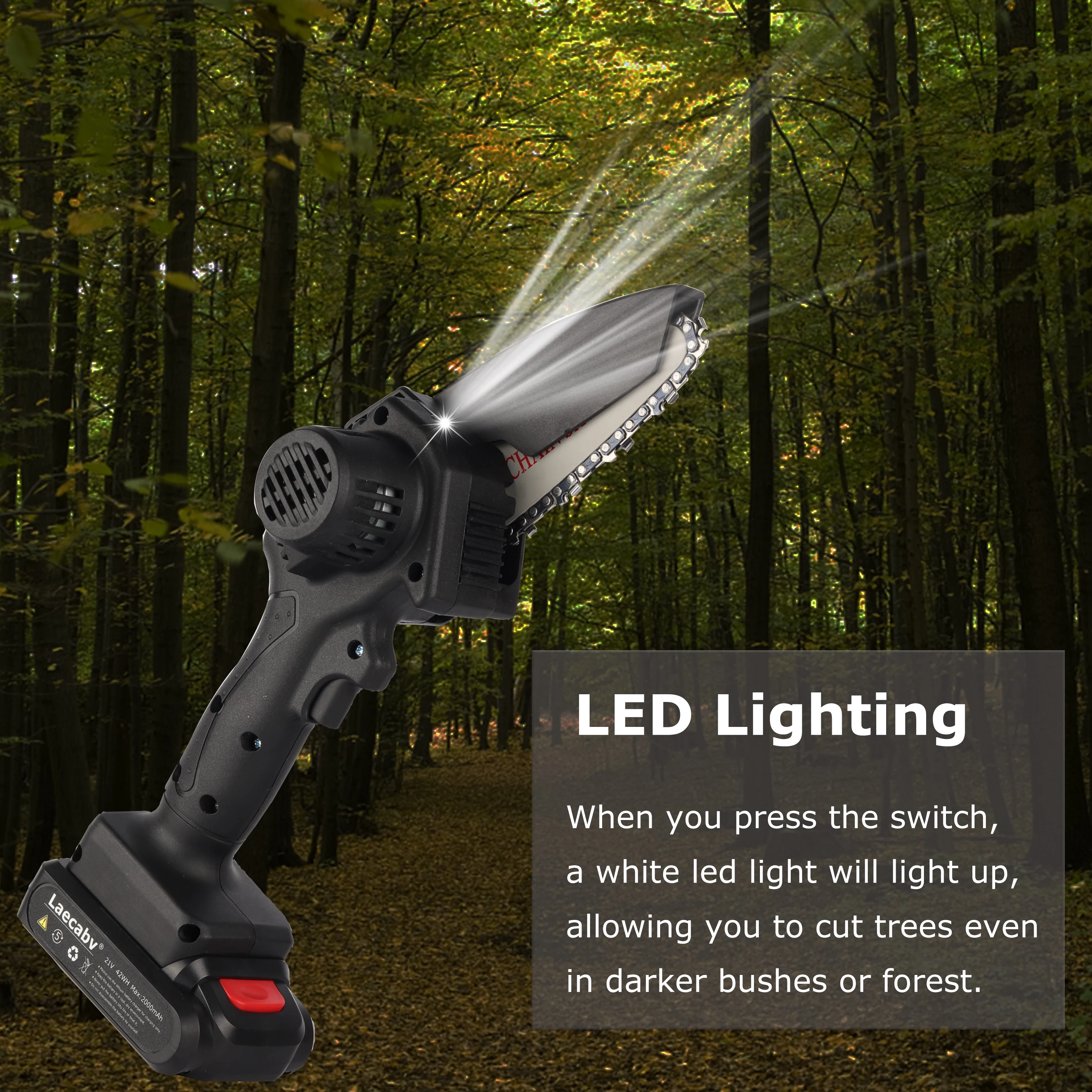 Электрическая цепная пила перезаряжаемая портативная электрическая для одной