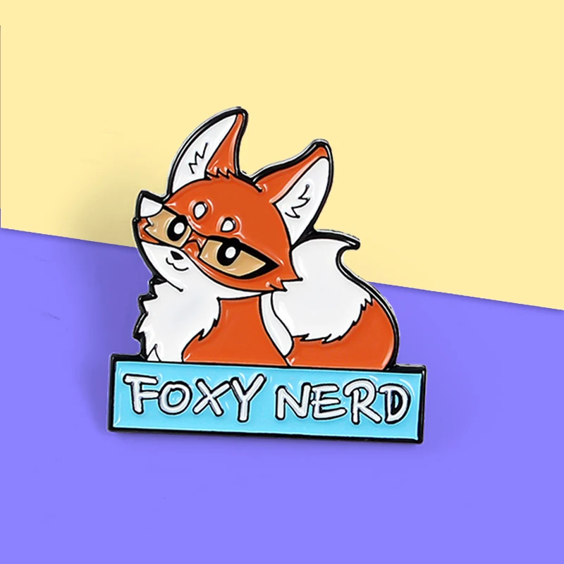 Женская Милая Красная Броши с лисой брошь эмалью в форме значок на кнопку