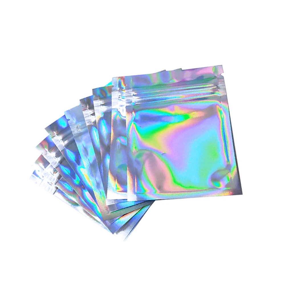 Пакеты на молнии 100 шт. закрывающиеся пакеты с защитой от запаха голографические