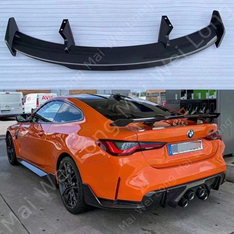 

For BMW 4-Series G82 F36 G80 G23 G22 2-Door Sedan & 2020-2022 M4 Style Rear Wing Spoiler Lip Real Carbon Fiber Trunk Spoiler