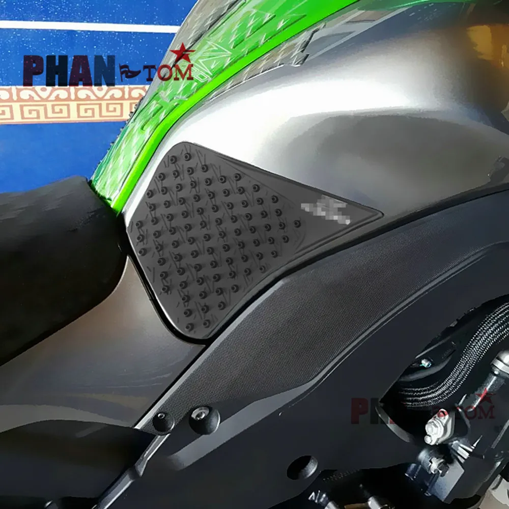 

Motorcycle Decal Sticker Black Fuel Tank Traction Pad Anti Slip Pads Side Gas Knee Grip Protector For Kawasaki Z1000 2014-2016