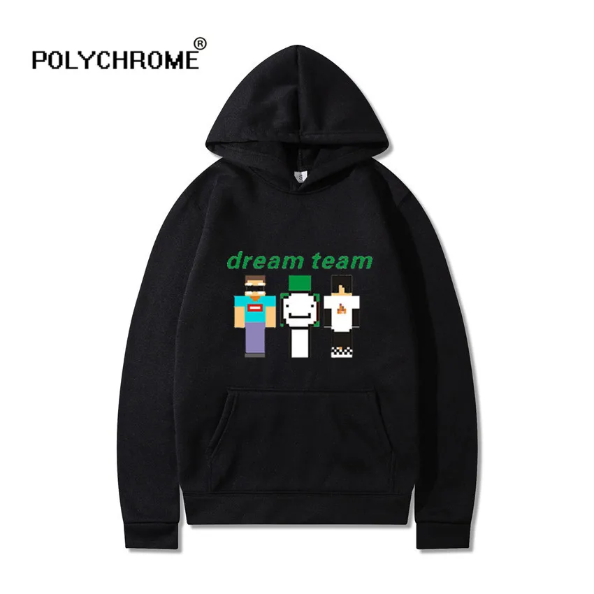 

Мужские флисовые толстовки Dream Merch с аниме-принтом, толстовки, спортивный костюм, свитшот, Модный повседневный Свободный пуловер, топы оверс...