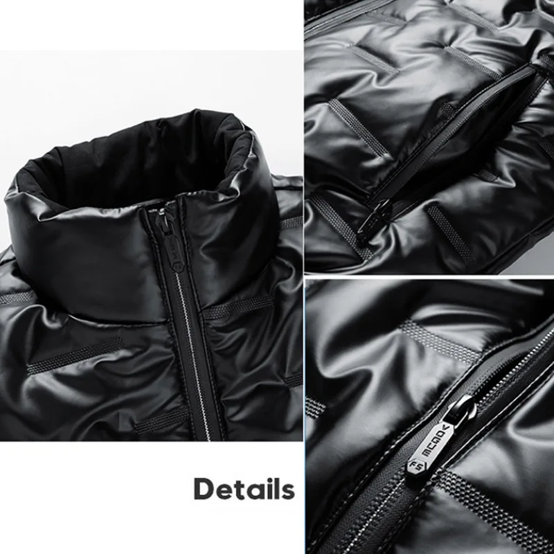 Aolamegs 2021 Winter Down Jacket Men Casual Zipper Coat Hip Hop Men's Jacket Waterproof Thick Warm Parka Jacket Plus Size 8XL