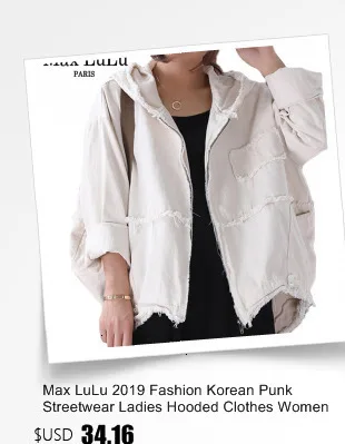 Max LuLu Осенняя роскошная винтажная тонкая одежда для девочек Женская джинсовая куртка Бомбер Chaqueta Mujer женские джинсы байкерское пальто размера плюс 6XL