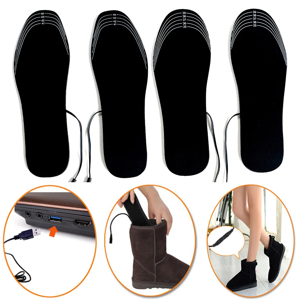 

Стельки cropbolные с подогревом USB, теплые, с зарядкой, для мужчин и женщин, A7