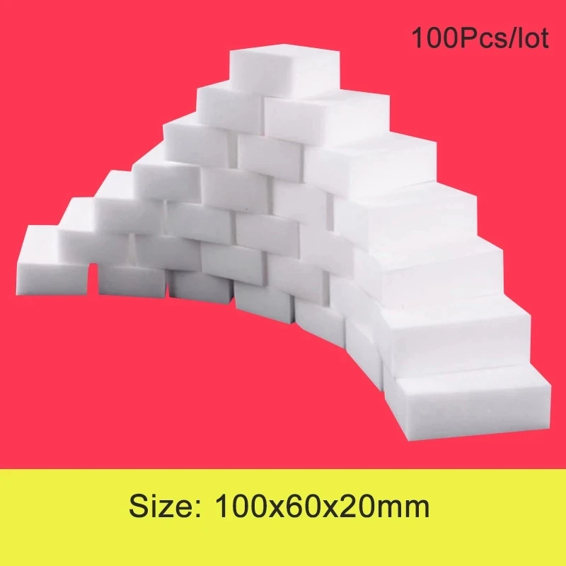 

100*60*20MM 50/100pcs Magic Sponge Eraser Melamine Sponge Cleaner Kitchen Cleaning Sponge for Dish Wash Bathroom Cleaning Tools