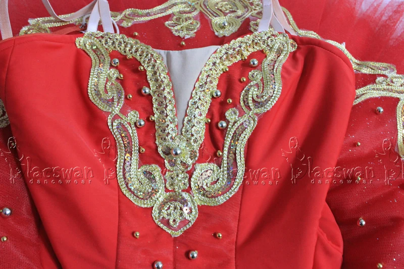 Красные Классические танцевальные балетные костюмы для девочек BT649 |