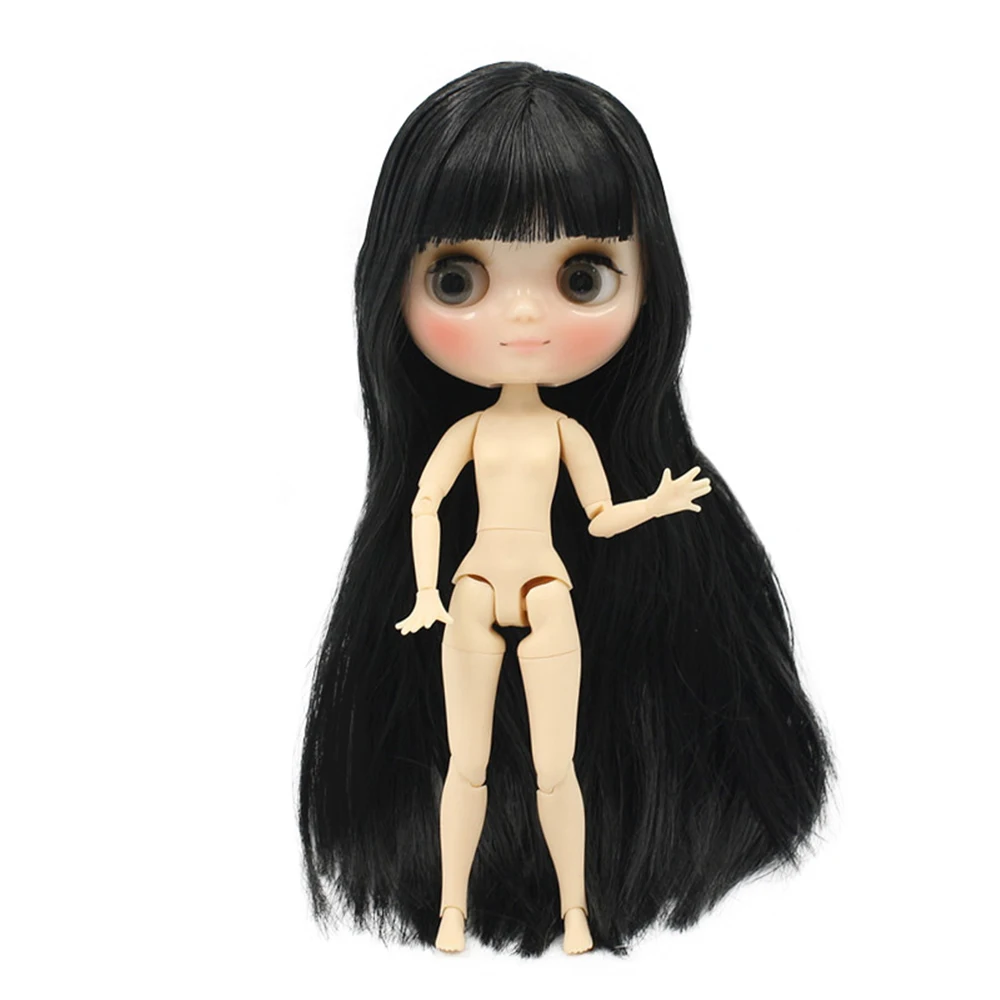 Фабрика blyth middie кукла черные волосы шарнир тела блестящее лицо 1/8 20 см bjd