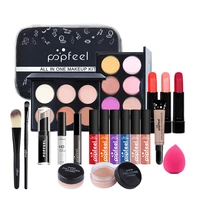 all in one makeup kit eyeshadow liglosslipstickbrusheseyebrowconcealermakeup bag professional makeup makeup kit popfeel