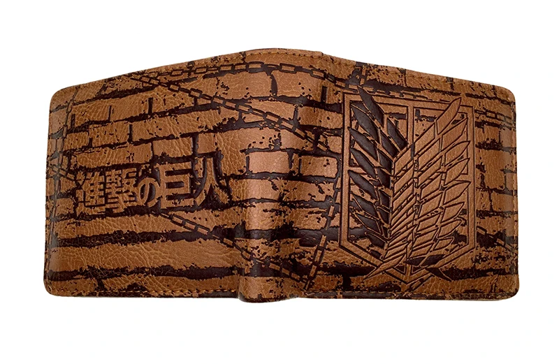 Кошелек из искусственной кожи с японским мультяшным аниме атака на Титанов
