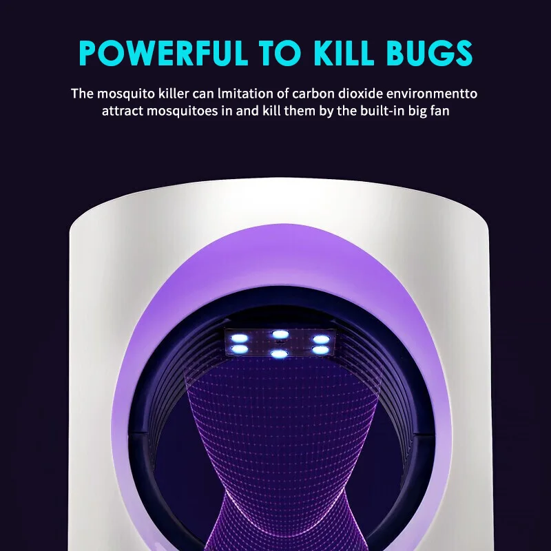 Светодиодный УФ москитный репеллент садовый Жук ловушка для насекомых Zapper