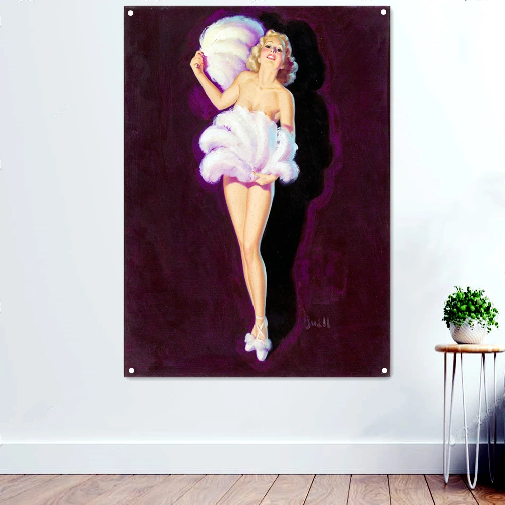 

Noble Lady, Maid, Call Girl Seductive Sexy Art Poster Decoration Banner Flags Pinup Art Wallpaper Wall Paintings Indoor Decor F6
