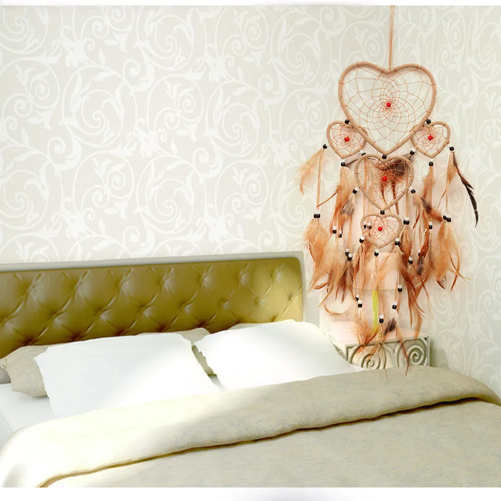 Винтажное украшение для дома ретро Ловец снов из перьев Висячие на стену Ловцы