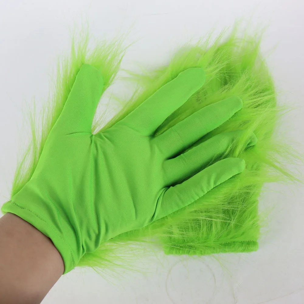 

Halloween Cosplay festival props fur gloves