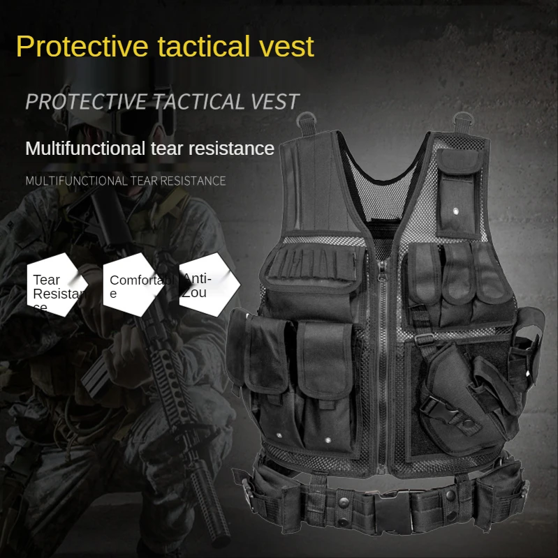 

Tactical Vest Military Combat Army Armor Vests Molle Airsoft Plate Carrier Swat Vest Outdoor Hunting Fishing CS Training Vest