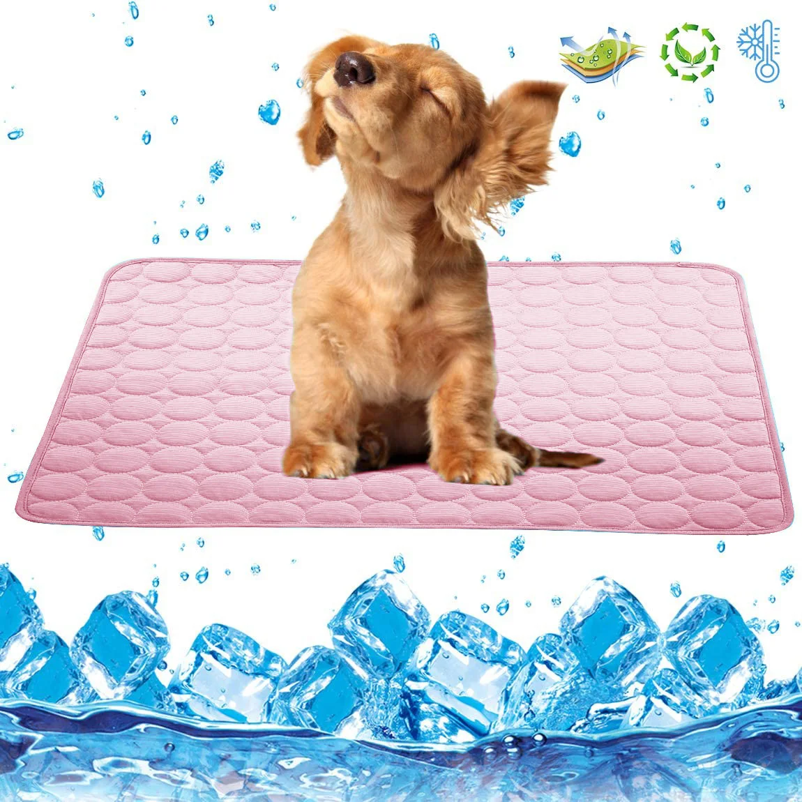 

Summer Pets Cooling Mat Ice Silk Mat Cooling Blanket Cushion for Dogs Cats Kennel Pad Breathable Pet Self Dog Sleep Bed Mat