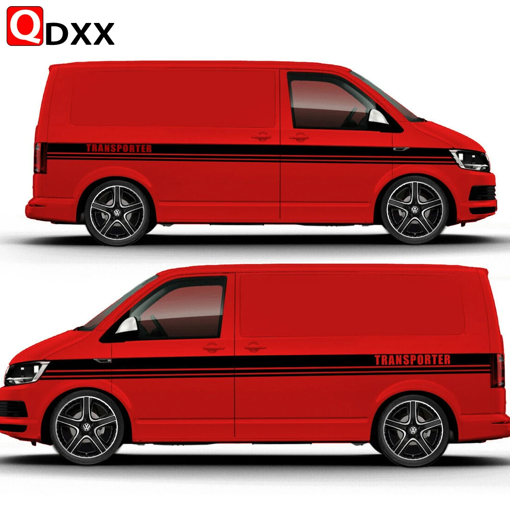 Графические наклейки с боковой полосой для VOLKSWAGEN VW TRANSPORTER T4 T5 T6 RV VAN | Автомобили и