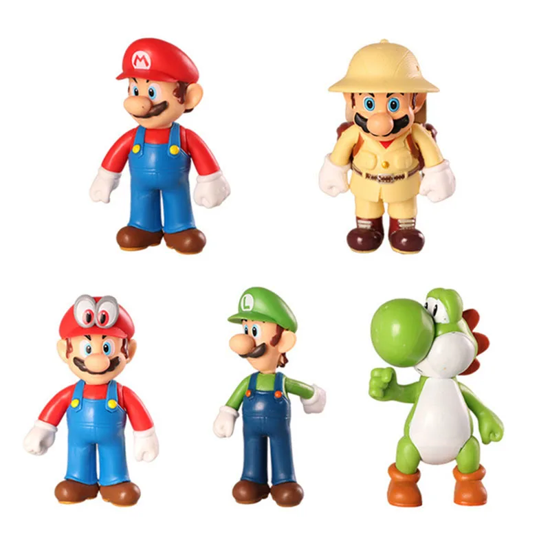 Экшн-фигурки в стиле Super Mario Bros Йоши Луиджи варао куклы игрушки кавайные аниме